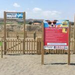 área para perros de la playa canina de Torre del Mar